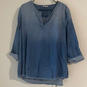 Denim tunic 3/4 long sleeve
